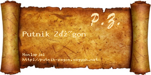 Putnik Zágon névjegykártya